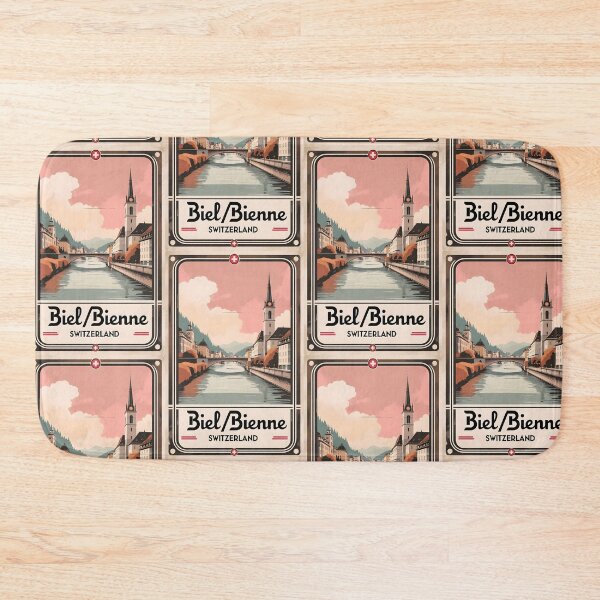 Item preview, Biel Bienne Switzerland 1950s Vintage Travel Tourism designed and sold by TravelersGems.