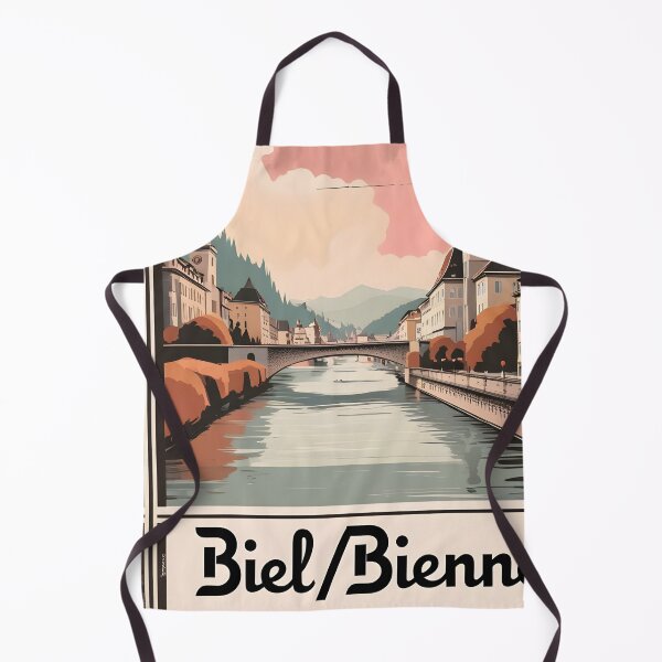 Item preview, Biel Bienne Switzerland 1950s Vintage Travel Tourism designed and sold by TravelersGems.