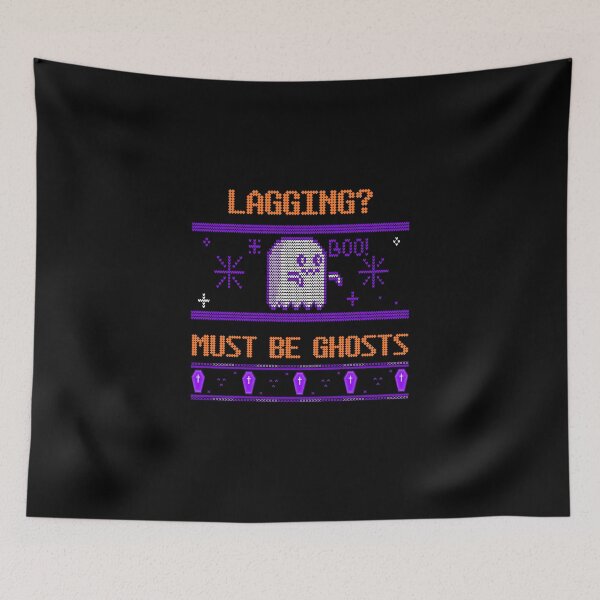 Item preview, Lagging? Must Be Ghosts — Gamer Halloween (Gaming Ghost / Spooky-Cute) designed and sold by Hintotees.