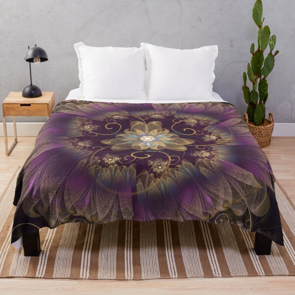 Item preview, Bohemian Ruffled Feathers and Lavender Gypsy Flowers designed and sold by San Jaya Prime.