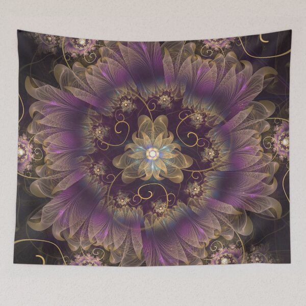 Item preview, Bohemian Ruffled Feathers and Lavender Gypsy Flowers designed and sold by San Jaya Prime.