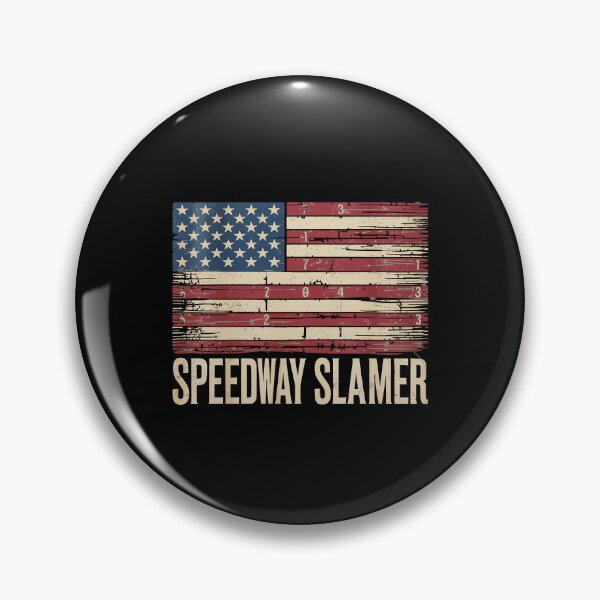 Item preview, Speedway Slammer Patriotic American Flag Distressed Print designed and sold by KingsLife1994.