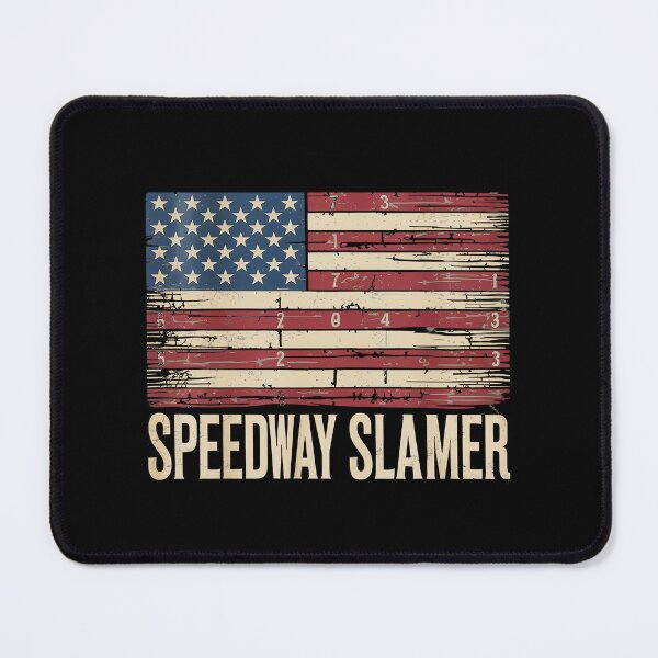 Item preview, Speedway Slammer Patriotic American Flag Distressed Print designed and sold by KingsLife1994.