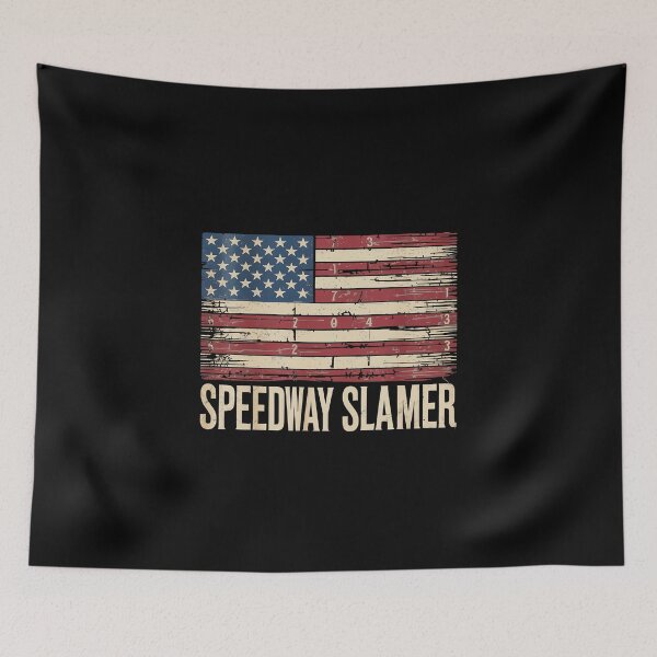 Item preview, Speedway Slammer Patriotic American Flag Distressed Print designed and sold by KingsLife1994.
