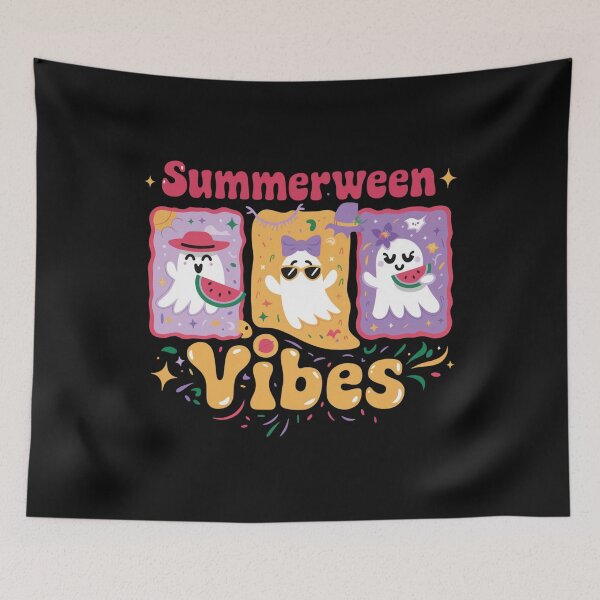Item preview, Funny Summerween Vibes Cute Ghost With Watermelon designed and sold by Vastingan.