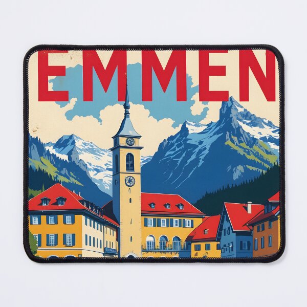 Item preview, Emmen Switzerland 1950s Vintage Travel Tourism designed and sold by TravelersGems.