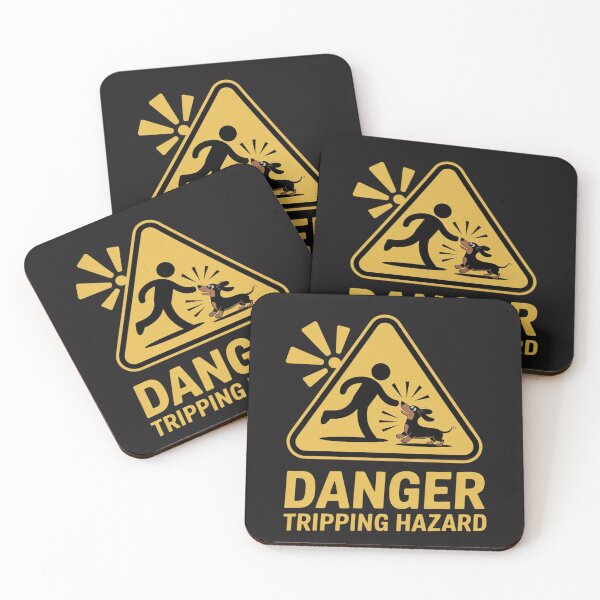 Item preview, Danger Tripping Hazard Funny Wiener Dog Dachshund designed and sold by Ikwalima.