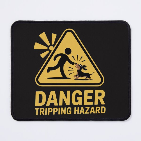 Item preview, Danger Tripping Hazard Funny Wiener Dog Dachshund designed and sold by Ikwalima.