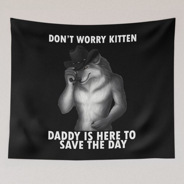 Item preview,  Don'T Worry Kitten Funny Wolf Meme designed and sold by SergioHolland.