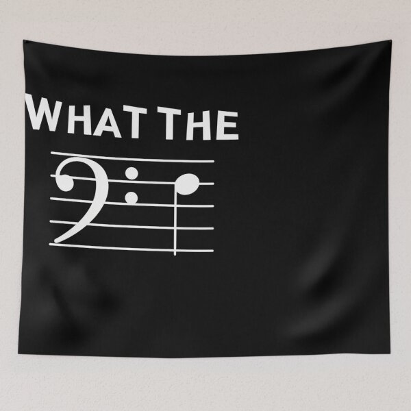 Item preview, What The F Bass Clef Musician Joke Trombone Cello Double Bass Tuba designed and sold by IsaaLozano.