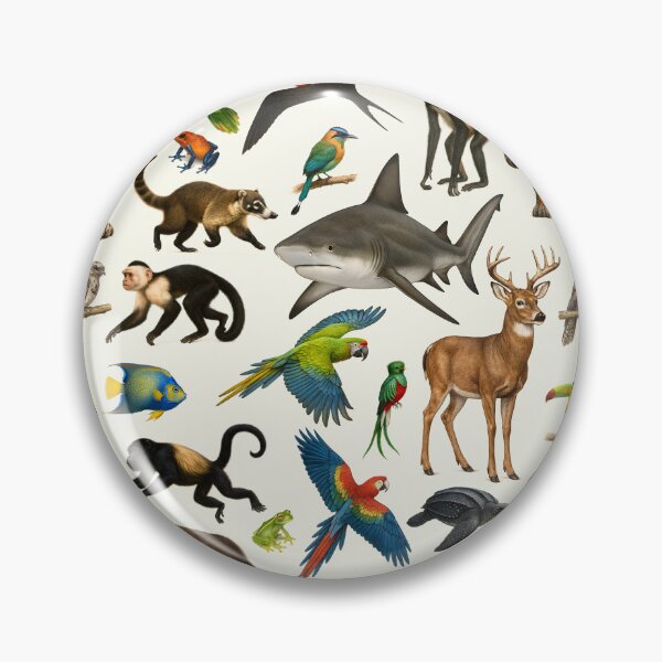 Item preview, Animals of Central America Retro Illustration Wildlife Chart designed and sold by kakarikihill.