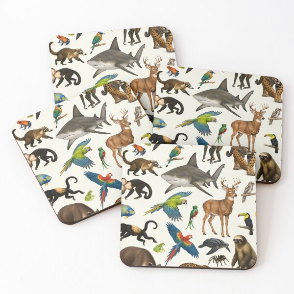 Item preview, Animals of Central America Retro Illustration Wildlife Chart designed and sold by kakarikihill.