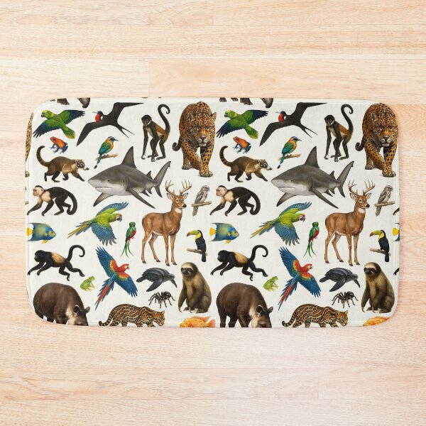 Item preview, Animals of Central America Retro Illustration Wildlife Chart designed and sold by kakarikihill.