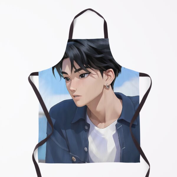 Aperçu de l'œuvre Boucles d'oreilles Jinu KPop Demon Hunters Anime Boy Brise océanique Ciel bleu créée et vendue par Mazghobarts.