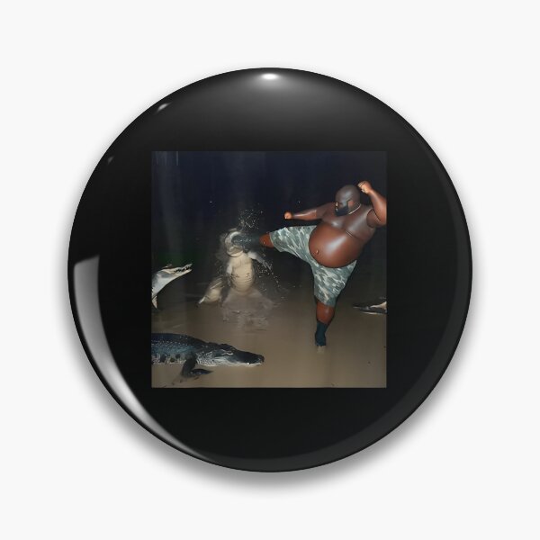 Item preview, Man Kick Alligator In Swamp Funny Oddly Specific Meme designed and sold by GeorgeKiryluk.