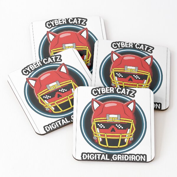 Item preview, Cyber Catz Digital Gridiron – Retro Gamer Esports Cat Football Helmet Design designed and sold by Herield.