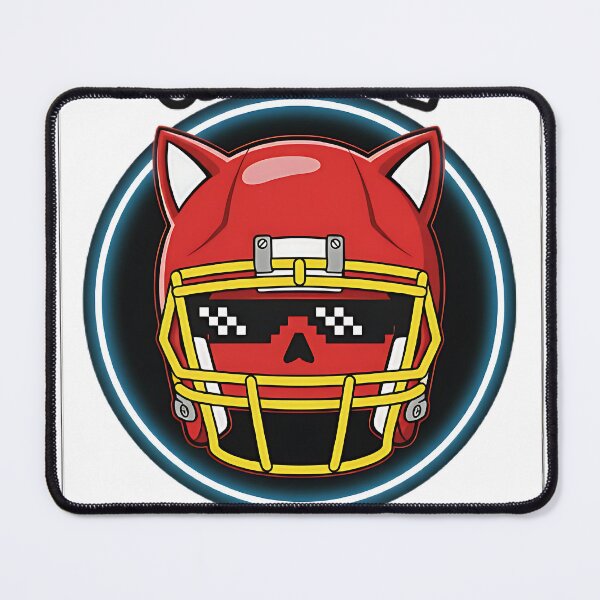Item preview, Cyber Catz Digital Gridiron – Retro Gamer Esports Cat Football Helmet Design designed and sold by Herield.