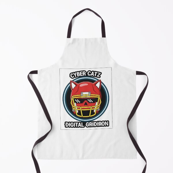 Item preview, Cyber Catz Digital Gridiron – Retro Gamer Esports Cat Football Helmet Design designed and sold by Herield.