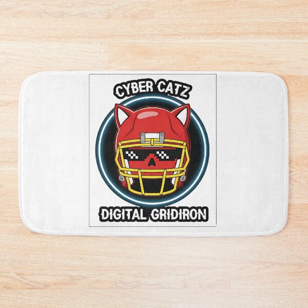 Item preview, Cyber Catz Digital Gridiron – Retro Gamer Esports Cat Football Helmet Design designed and sold by Herield.