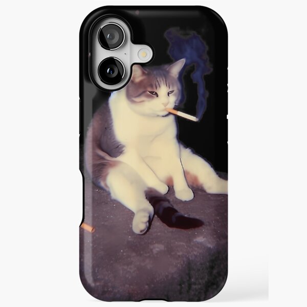phone case cigarette Smoking Cat Phone Cases for Sale
