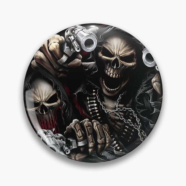 Item preview, Forced To Wipe 2 Funny Skull Badass Skeleton With Guns Meme designed and sold by SergioHolland.