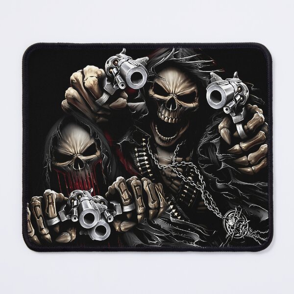 Item preview, Forced To Wipe 2 Funny Skull Badass Skeleton With Guns Meme designed and sold by SergioHolland.