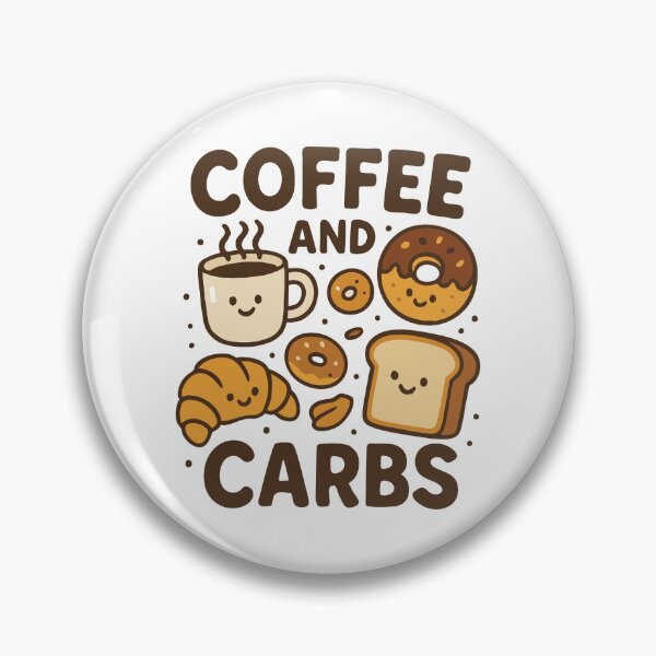 Item preview, Coffee and Carbs | Cute Vector Drawing | Illustration designed and sold by LulaLinhDesigns.