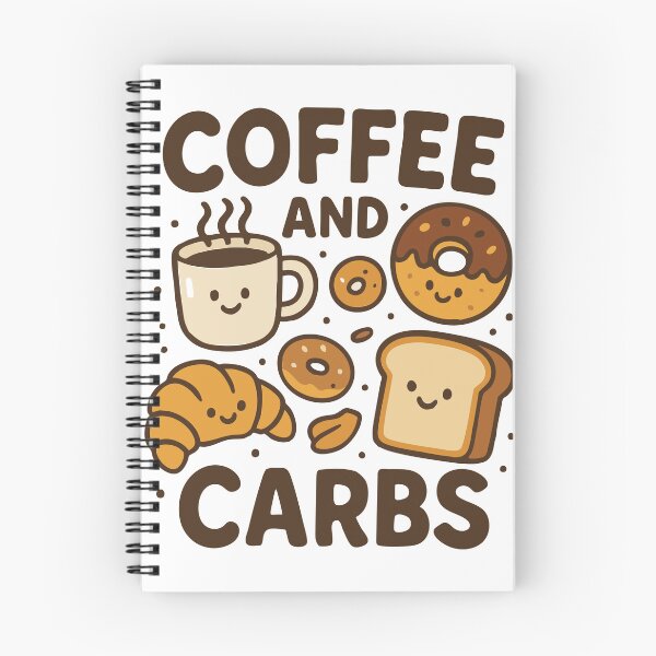 Item preview, Coffee and Carbs | Cute Vector Drawing | Illustration designed and sold by LulaLinhDesigns.