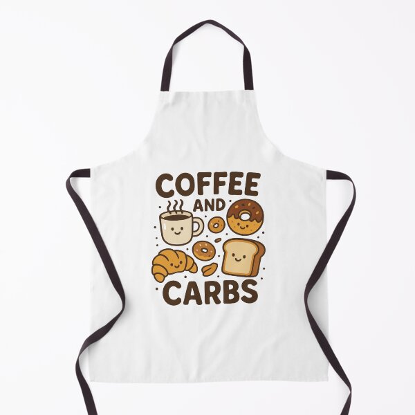Item preview, Coffee and Carbs | Cute Vector Drawing | Illustration designed and sold by LulaLinhDesigns.