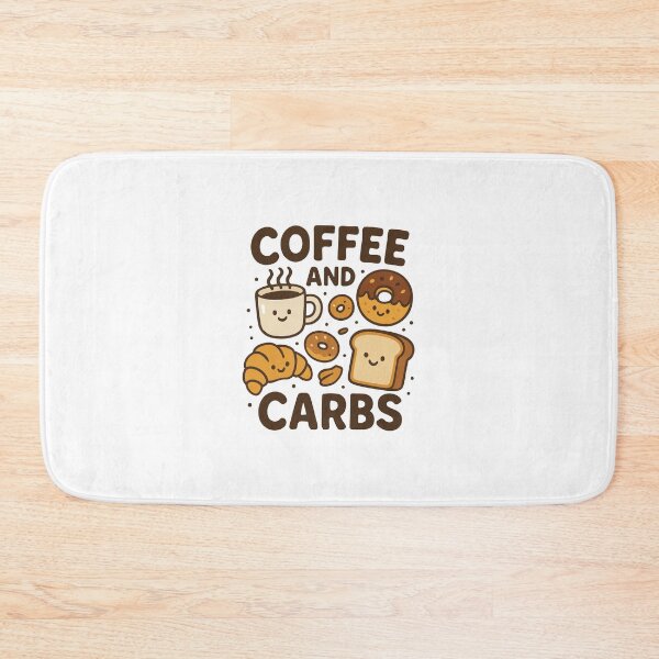 Item preview, Coffee and Carbs | Cute Vector Drawing | Illustration designed and sold by LulaLinhDesigns.