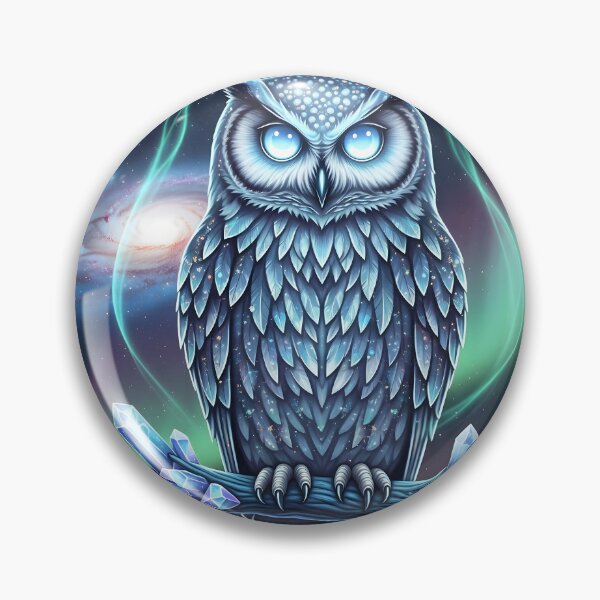 Item preview, Enchanted Cosmic Owl – Mystical Galaxy Owl Fantasy Art Print designed and sold by Stellar Whiskers.