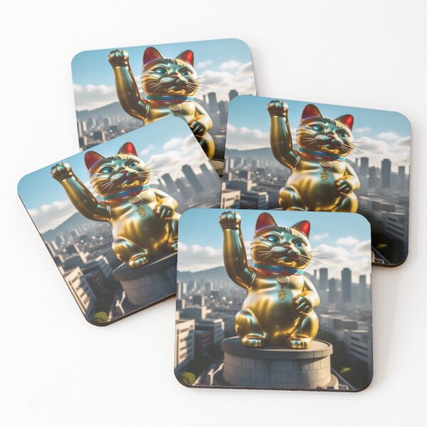 Item preview, Giant Golden Maneki-neko Overlooking the City designed and sold by LEO'S CREATURE　れおずくりーちゃー.