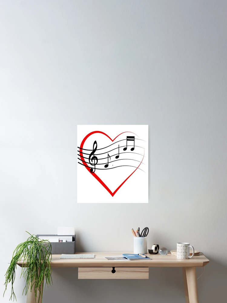 Thumbnail 2 of 3, Poster, Heart Shape Clef designed and sold by RubyCollection.