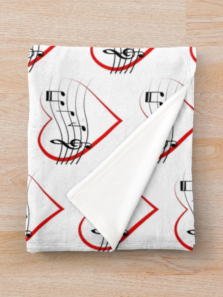 Thumbnail 3 of 6, Throw Blanket, Heart Shape Clef designed and sold by RubyCollection.