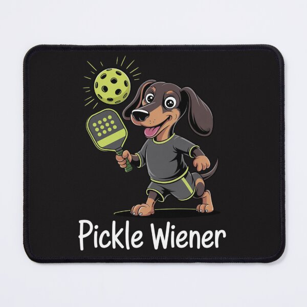 Item preview, Dog Playing Pickleball Pickle Wiener Dog Dachshund designed and sold by Ikwalima.