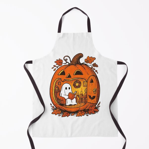 Item preview, Cozy Pumpkin Reading Ghost designed and sold by Nacho Average Designs.