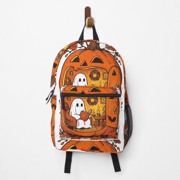 Item preview, Cozy Pumpkin Reading Ghost designed and sold by Nacho Average Designs.