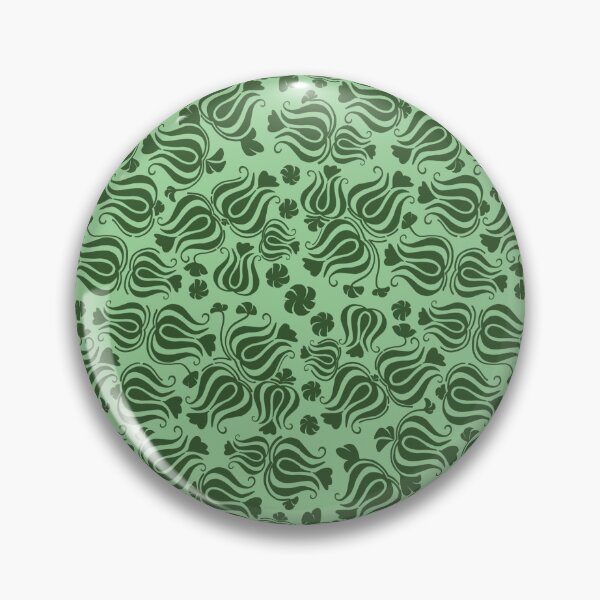 Item preview, Green floral pattern fabric design designed and sold by Toyney.