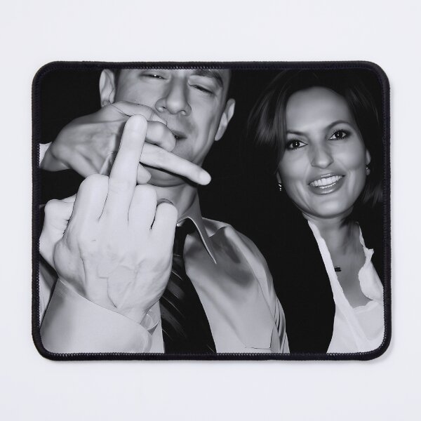 Item preview, Elliot Stabler And Olivia Benson Actors And Musicians Giving The Middle Finger Meme designed and sold by HelenCarr1.
