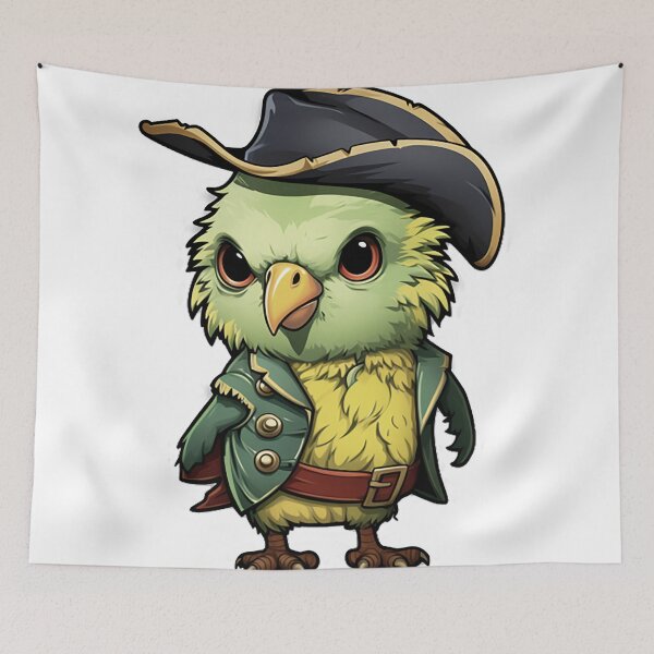 Item preview, Sly & Mischievous: Green Baby Budgie with a Wink designed and sold by PaintbrushPlace.