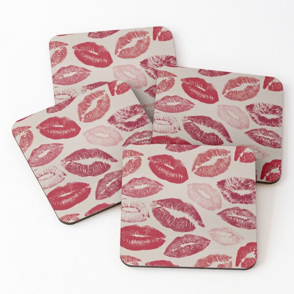 Item preview, Red Lipstick Kiss Print Pattern – All Over Lips Design designed and sold by Kybruno's Creations.