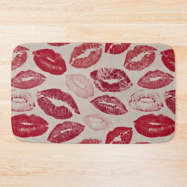 Item preview, Red Lipstick Kiss Print Pattern – All Over Lips Design designed and sold by Kybruno's Creations.