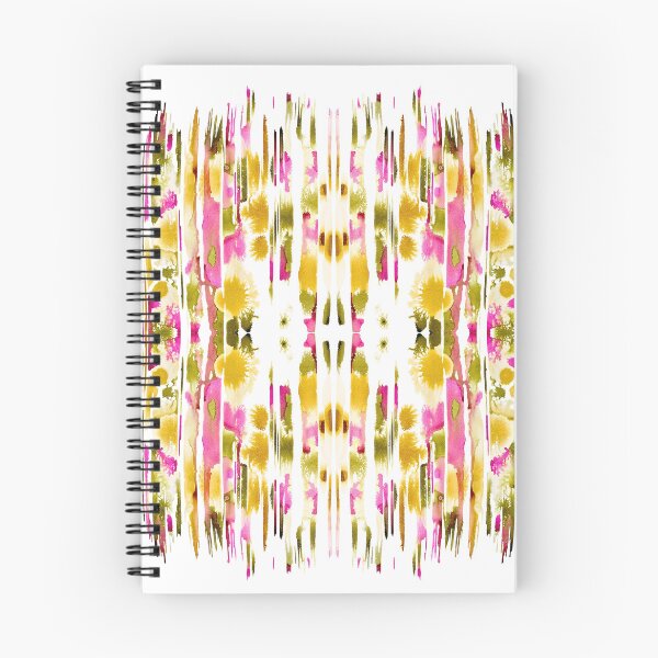Item preview, Ink Brush Striation Watercolor in pink and ochre designed and sold by Jeralyn Victoria.