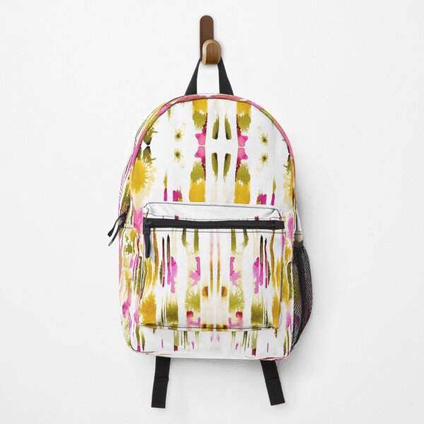 Item preview, Ink Brush Striation Watercolor in pink and ochre designed and sold by Jeralyn Victoria.