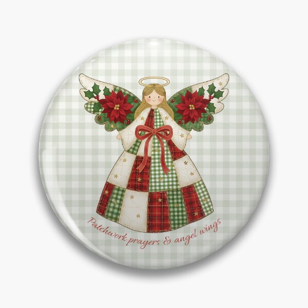 Item preview, Patchwork Prayers & Angel Wings – Quilted Christmas Angel designed and sold by MvuuStudio.