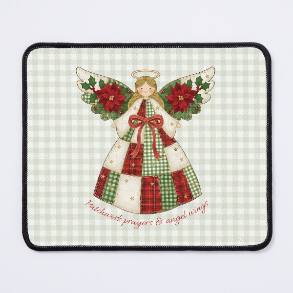 Item preview, Patchwork Prayers & Angel Wings – Quilted Christmas Angel designed and sold by MvuuStudio.