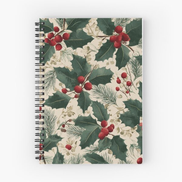 Item preview, Holly & Berries Christmas Pattern designed and sold by ArgentoArt.