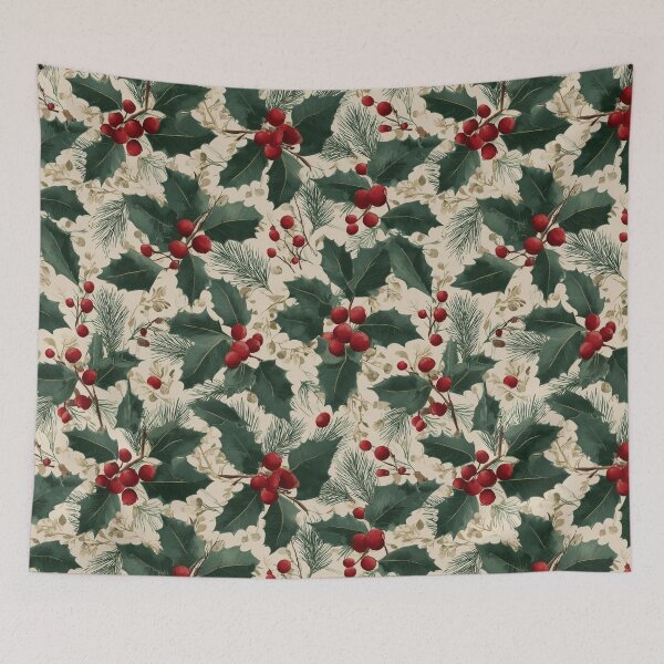 Item preview, Holly & Berries Christmas Pattern designed and sold by ArgentoArt.