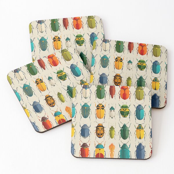Item preview, Colorful Beetle Pattern – Insect Illustration All Over Design designed and sold by Kybruno's Creations.