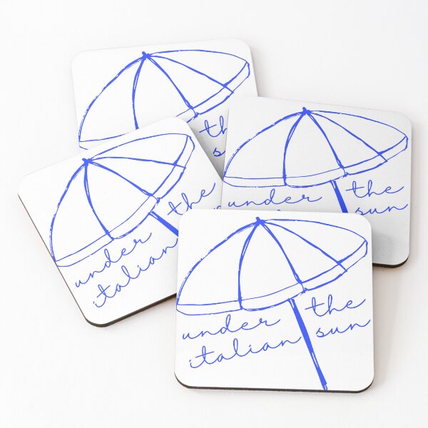 Item preview, Under the Italian Sun – Blue Beach Umbrella Doodle Design designed and sold by NatyMairena.